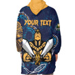 LoveNewZealand Clothing - (Custom) Gold Coast Titans Polynesian Tattoo Style Oodie Blanket Hoodie A7 | LoveNewZealand