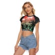 1sttheworld Clothing - They Gave Their Today For Your Tomorrow Women's Raglan Cropped T-shirt A31