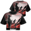 1sttheworld Clothing - Anzac Day We Will Remember Them Special Version Croptop T-shirt A31