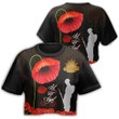 1sttheworld Clothing - Lest We Forget The Army Australia Croptop T-shirt A31