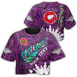 1sttheworld Clothing - (Custom) New Zealand Anzac Walking In The Sun Purple Croptop T-shirt A31