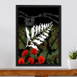 1sttheworld Canvas - New Zealand Anzac Lest We Forget Poppy Camo Framed Wrapped Canvas A31