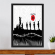 1sttheworld Canvas - New Zealand Anzac Day Silhouette Soldier Framed Wrapped Canvas A31