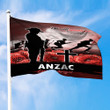 1sttheworld Flag - Anzac Day We Will Remember Them Special Version Premium Flag A31