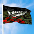 1sttheworld Flag - New Zealand Anzac Lest We Forget Poppy Camo Premium Flag A31
