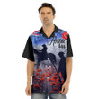 1sttheworld Clothing - Anzac Day Lest We Forget Vintage Poppies Hawaii Shirt A31
