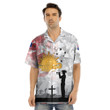 1sttheworld Clothing - Anzac Day Lest We Forget Camouflage & Poppy Hawaii Shirt A31