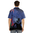 1sttheworld Clothing - New Zealand Anzac Day Soldier & Poppy Camouflage Hawaii Shirt A31