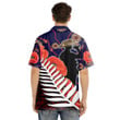 1sttheworld Clothing - Anzac Day Fern & Poppy Hawaii Shirt A31