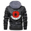 Love New Zealand Clothing - Poppy Flower Lest We Forget Leather Jacket A35
