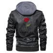 Love New Zealand Clothing - Poppy Flower Anzac Day Lest We Forget Leather Jacket A35