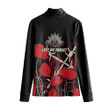 1sttheworld Clothing - Anzac Day Camouflage Poppy & Barbed Wire Women's Stand-up Collar T-shirt A31