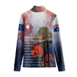 1sttheworld Clothing - Anzac Day Remembrance Day Qoute Women's Stand-up Collar T-shirt A31
