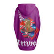 1sttheworld Clothing - New Zealand Anzac Red Poopy Purple Women's Knitted Fleece Cloak With Kangaroo Pocket A31