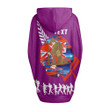 1sttheworld Clothing - (Custom) New Zealand Anzac Red Poopy Purple Women's Knitted Fleece Cloak With Kangaroo Pocket A31