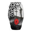 1sttheworld Clothing - Anzac Day Poppy Remembrance Women's Knitted Fleece Cloak With Kangaroo Pocket A31