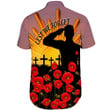 lovenewzealand Clothing - Anzac Day Poppy - Short Sleeve Shirt A95 | lovenewzealand