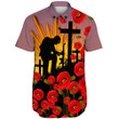 lovenewzealand Clothing - Anzac Day Poppy - Short Sleeve Shirt A95 | lovenewzealand