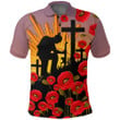 lovenewzealand Clothing - Anzac Day Poppy - Polo Shirts A95 | lovenewzealand
