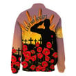 lovenewzealand Clothing - Anzac Day Poppy - Thicken Stand-Collar Jacket A95 | lovenewzealand