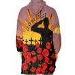 lovenewzealand Clothing - Anzac Day Poppy - Oodie Blanket Hoodie A95 | lovenewzealand