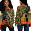 Love New Zealand Clothing - Anzac Day Camouflage Soldier Australian - Off Shoulder Sweaters A95 | Love New Zealand