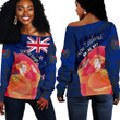 Love New Zealand Clothing - Anzac Day New Zealand Poppy - Off Shoulder Sweaters A95 | Love New Zealand