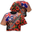 Love New Zealand Clothing - Anzac Day Poppys - Croptop T-shirt A95 | Love New Zealand