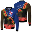 Love New Zealand Clothing - Anzac Day Poppy And Fern - Fleece Winter Jacket A95 | Love New Zealand