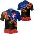 Love New Zealand Clothing - Anzac Day Poppy And Fern - Polo Shirts A95 | Love New Zealand