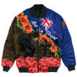 Love New Zealand Clothing - Anzac Day Poppy And Fern - Bomber Jackets A95 | Love New Zealand