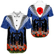 Love New Zealand Clothing - Anzac Day Soldier And Poppys - Short Sleeve Shirt A95 | Love New Zealand