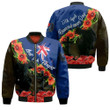 Love New Zealand Clothing - Anzac Day Poppy And Fern - Zip Bomber Jacket A95 | Love New Zealand