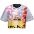 Love New Zealand Clothing - Anzac Day Australia Poppy - Croptop T-shirt A95 | Love New Zealand