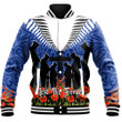 Love New Zealand Clothing - Anzac Day Soldier And Poppys - Baseball Jackets A95 | Love New Zealand