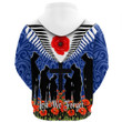 Love New Zealand Clothing - Anzac Day Soldier And Poppys - Hoodie A95 | Love New Zealand