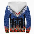 Love New Zealand Clothing - Anzac Day Soldier And Poppys - Sherpa Hoodies A95 | Love New Zealand