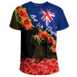 Love New Zealand Clothing - Anzac Day Poppy And Fern - T-shirt A95 | Love New Zealand