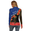 Love New Zealand Clothing - Anzac Day Poppy And Fern - Women's Stretchable Turtleneck Top A95 | Love New Zealand