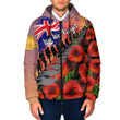 Love New Zealand Clothing - Anzac Day Poppys - Hooded Padded Jacket A95 | Love New Zealand