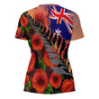 Love New Zealand Clothing - Anzac Day Poppys - V-neck T-shirt A95 | Love New Zealand