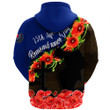 Love New Zealand Clothing - Anzac Day Poppy And Fern - Hoodie Gaiter A95 | Love New Zealand