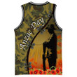 Love New Zealand Clothing - Anzac Day Camouflage Soldier Australian - Basketball Jersey A95 | Love New Zealand