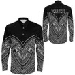Maori Pattern Long Sleeve Button Shirt A95 | Love New Zealand