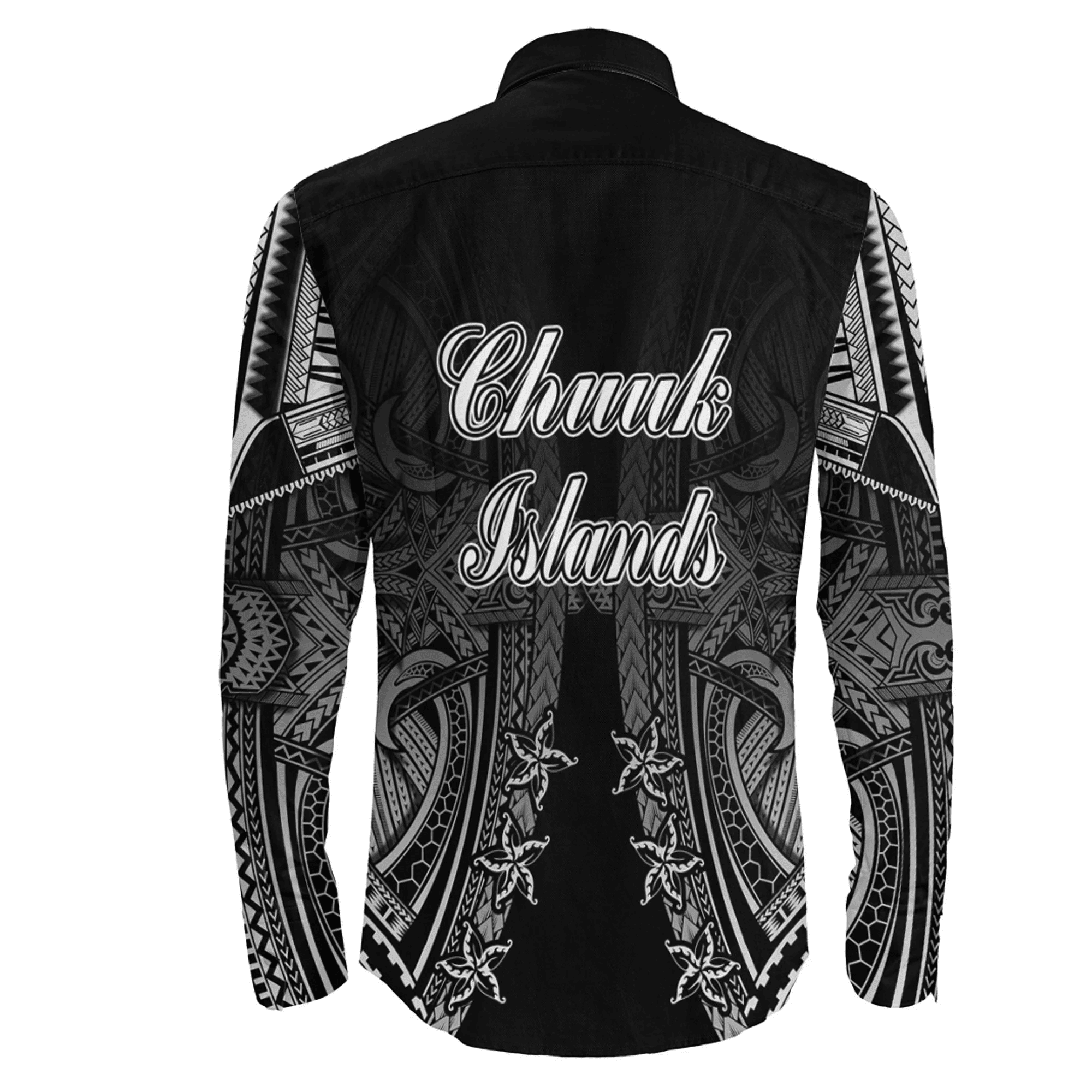 Chuck Islands Tattoo Long Sleeve Button Shirt | 1sttheworld