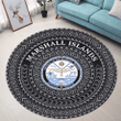 Love New Zealand Round Carpet - Marshall Islands Coat Of Arms Color A95
