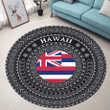 Love New Zealand Round Carpet - Hawaii Flag Color A95