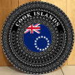 Love New Zealand Round Wooden Sign - Cook Islands Flag Color A95