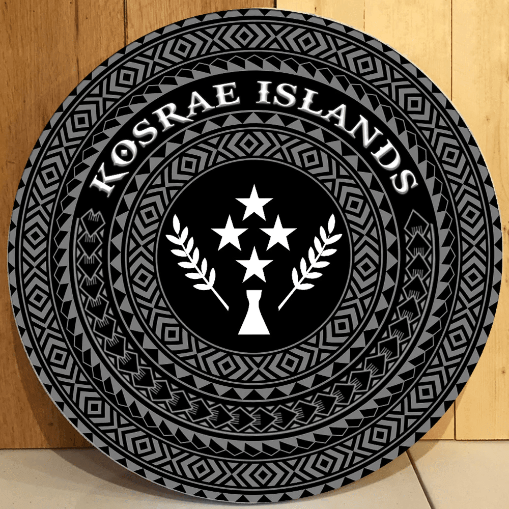Love New Zealand Round Wooden Sign - Kosrae Islands A95