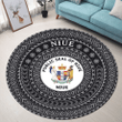 Love New Zealand Round Carpet - NIUE Coat Of Arms Color A95